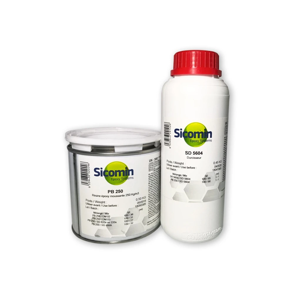 Résine époxy PB 250 + Durcisseur SD 5604 Kit 9.5 Kg