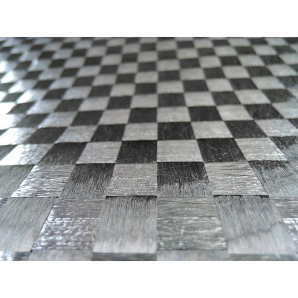 DYF 15 160T Dynanotex Aluminum Twill Carbon 160 g/m² width 100 cm 