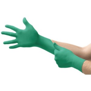 Gants nitrile verts (boîte de 100)