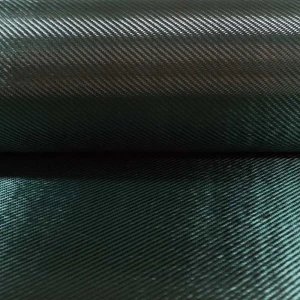 GDC 210T Sergé Carbone Vert Polyester 210 g/m² en 100 cm de large