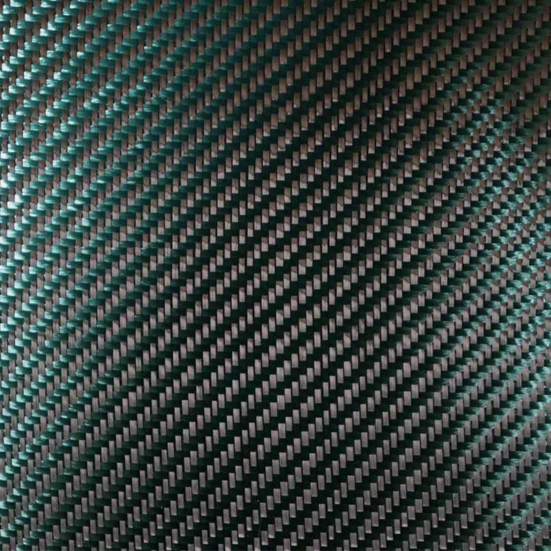 Tissu Réfléchissant Métallisé Bleu Argent Effet Fibre De Carbone - 210 G/m² - 50x100 Cm