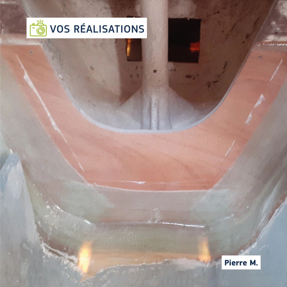 Biaxial de verre E Bx 450 en 125 cm de large