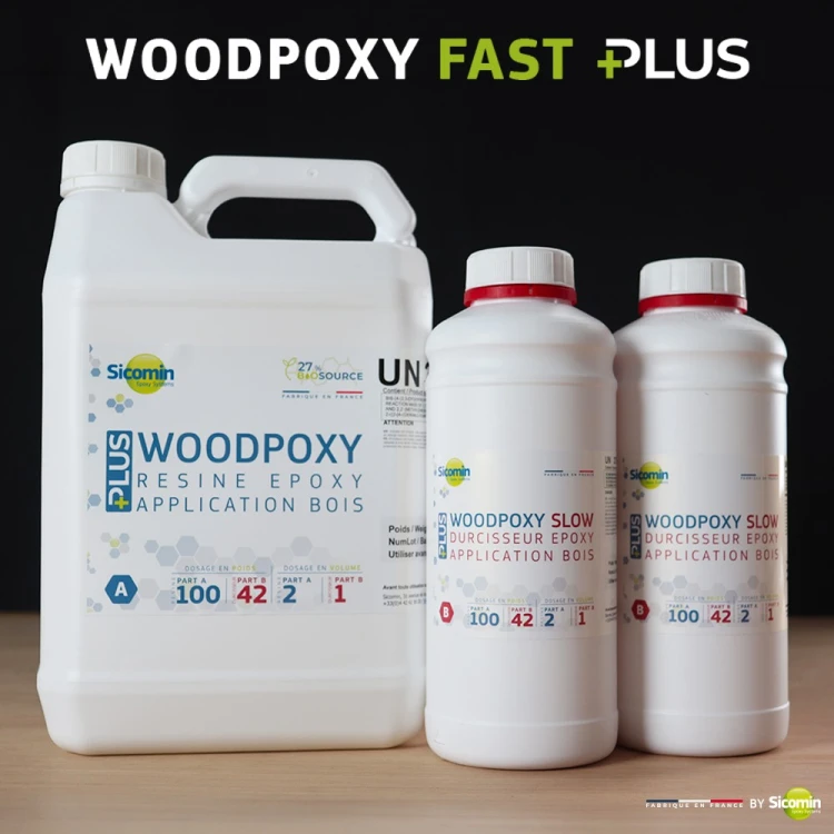 WOODPOXY FAST PLUS - Epoxy resin for wood lamination & bonding
