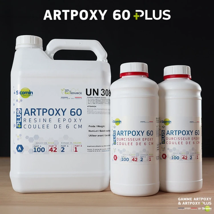Artpox 60 PLUS - RBio-Based Epoxy Resin for Casting Up to 6 cm, High Durability