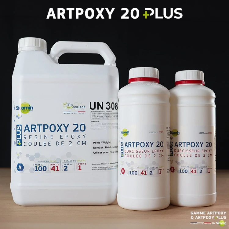 Artpox 20 PLUS - Bio-Based Epoxy Resin for Casting Up to 2 cm, High Durability