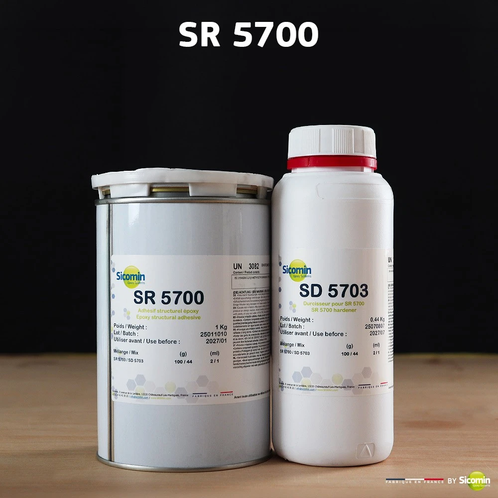 Résine époxy SR 5700 + Durcisseur standard SD 5703 Kit 0.77 Kg