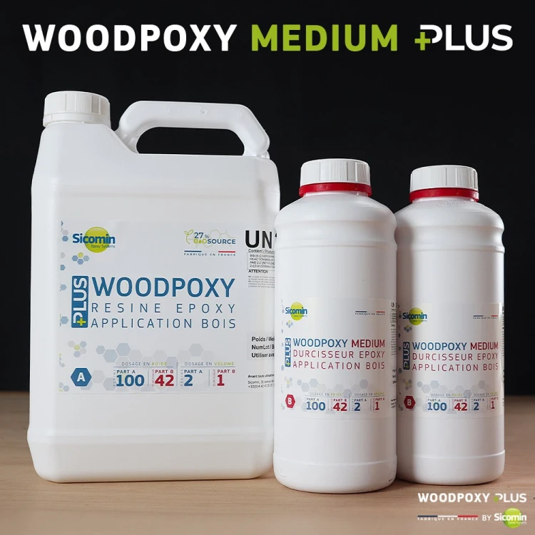 WOODPOXY FAST PLUS - Epoxy resin for wood lamination & bonding