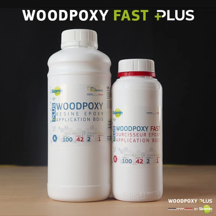 WOODPOXY FAST PLUS - Epoxy resin for wood lamination & bonding