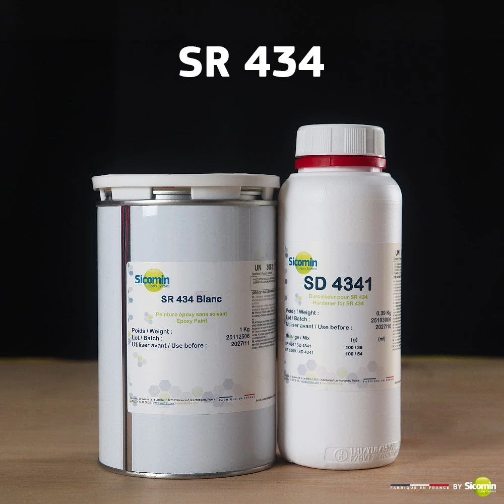 Résine époxy SR 434 1 Kg + Durcisseur SD 4341 0,39 Kg