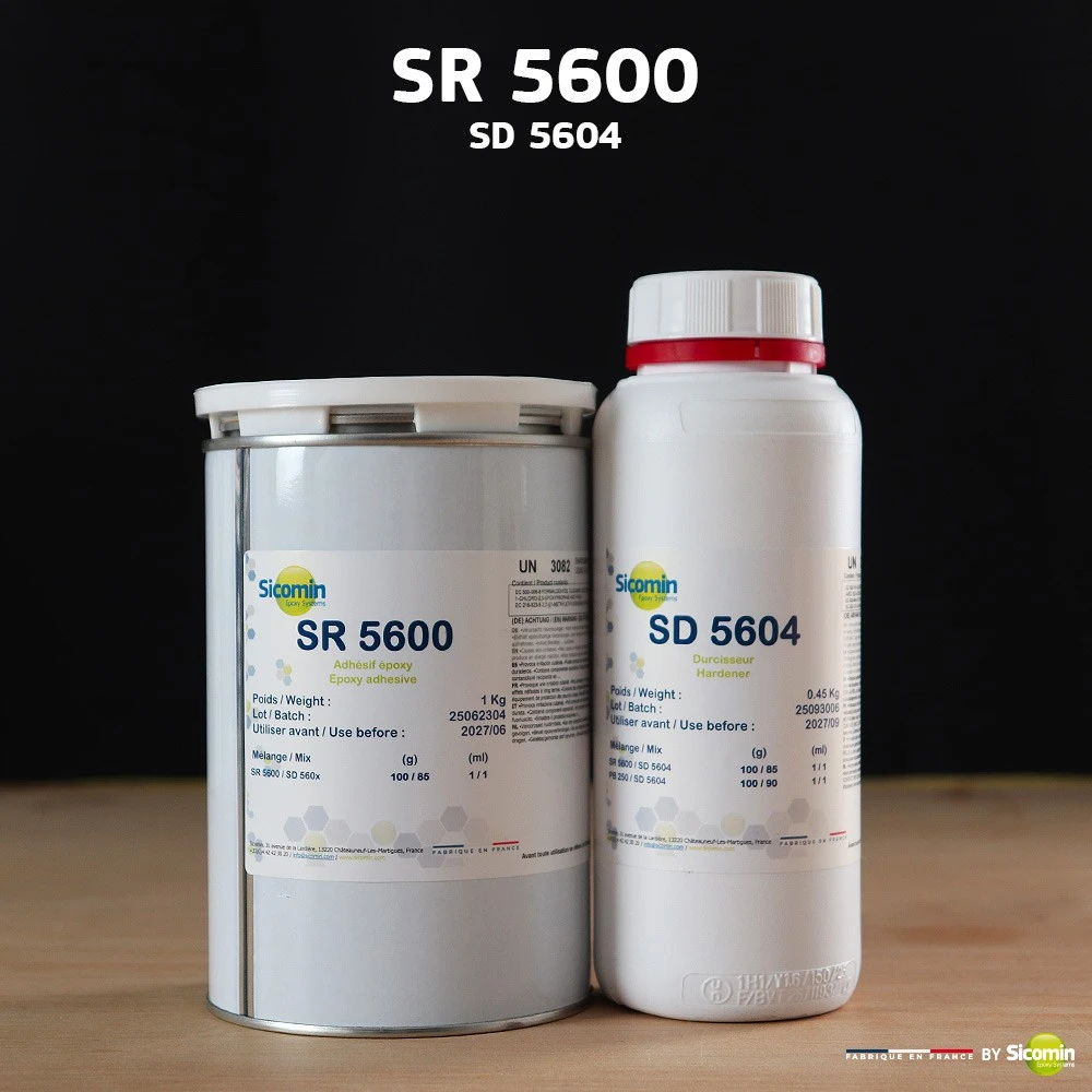 Résine époxy SR 5600 + Durcisseur standard SD 5604 Kit 1.85 Kg