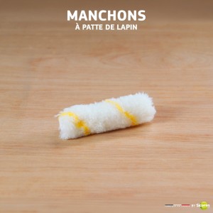 Pack of 10 Clip-On Lambswool Roller Sleeves (Yellow, Long Pile)