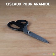 CISEAUX Microdentés Gris pour Aramide, carbone, verre Taille 9,5"