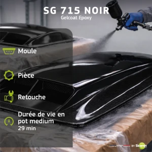 Gel Coat époxy SG 715 Noir  + Durcisseur  SD 802