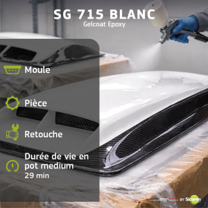 Résine époxy SG 715 Blanc + Durcisseur  SD 802 kit 1.27 kg