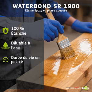 Résine époxy Waterbond SR 1900 + Durcisseur 1905 2 Kg