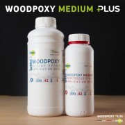 WOODPOXY MEDIUM PLUS - Résine époxy biosourcée pour stratification & collage bois - Kit de 1 kg