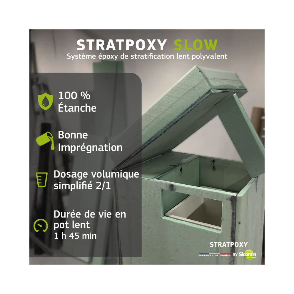 Résine époxy GreenCast 160 + Durcisseur très lent SD 7160