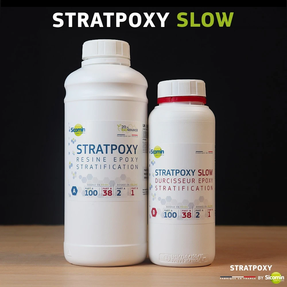 STRATPOXY SLOW - Résine époxy de stratification - Kit de 1 Kg