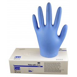 Box of 150 Nitrile powder free gloves PEHA size L 8-9