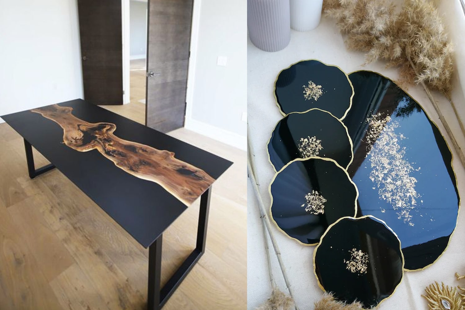 4 Examples of Creations Made with Black Epoxy Resin Sicomin